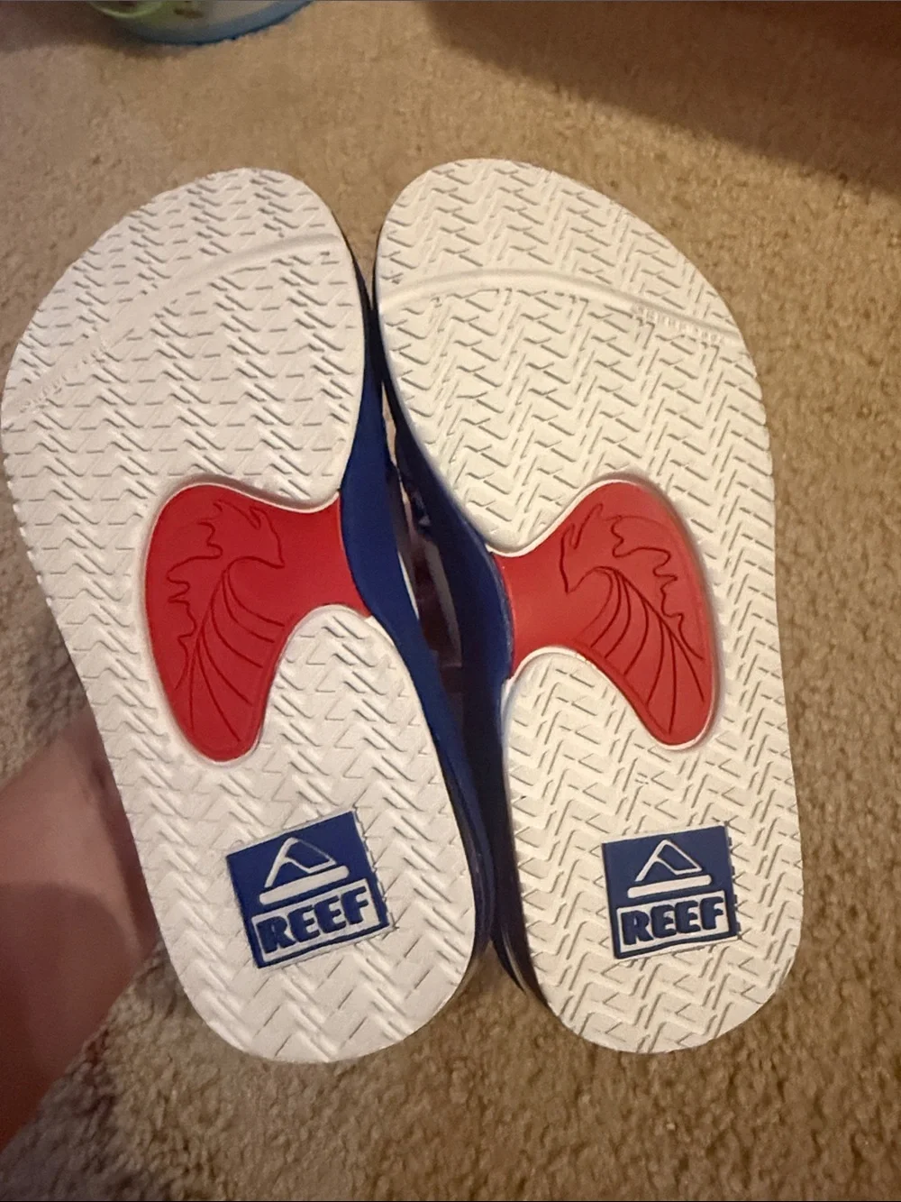 Reef Kids Blue, Red & White Flip Flops